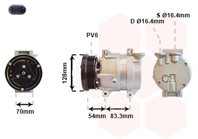 VAN WEZEL Kompressor,kliimaseade 8100K071